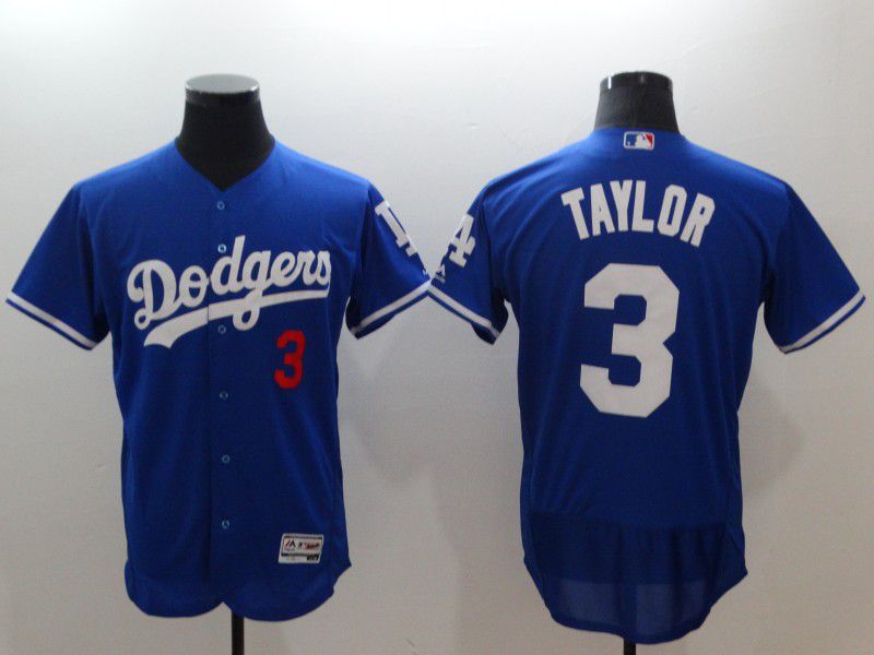 Men Los Angeles Dodgers 3 Taylor Blue Elite MLB Jerseys